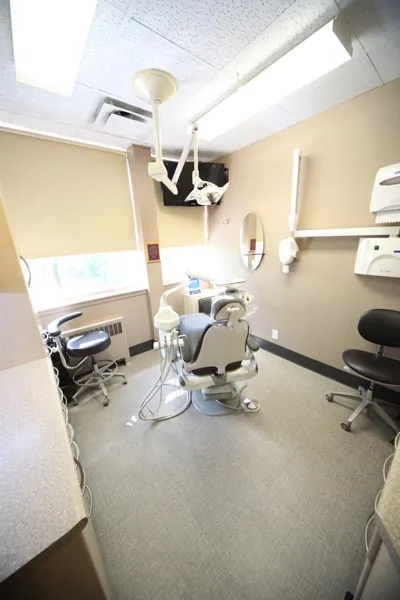 one of the rooms where patient's get dental checkups in at Strathcona Dental Clinic