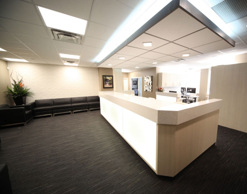 waiting room at Edmonton dental office Strathcona Dental Clinic