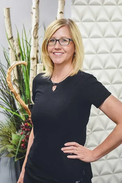 Jacquie, receptionist at Strathcona Dental Clinic in Edmonton, AB